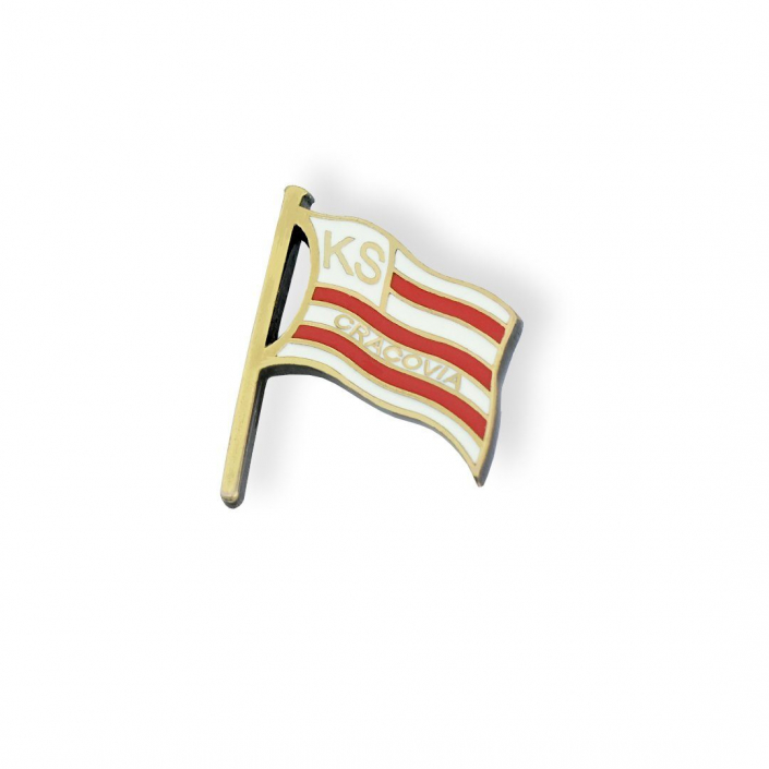 Flag themed enamel pin created for football club by Metal Casts