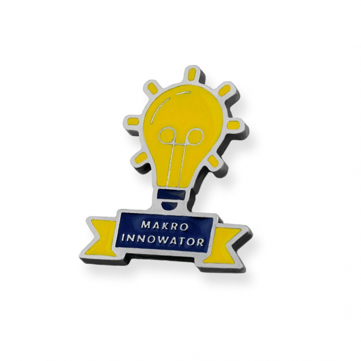 Light bulb — custom enamel pin created for a company by Metal Casts