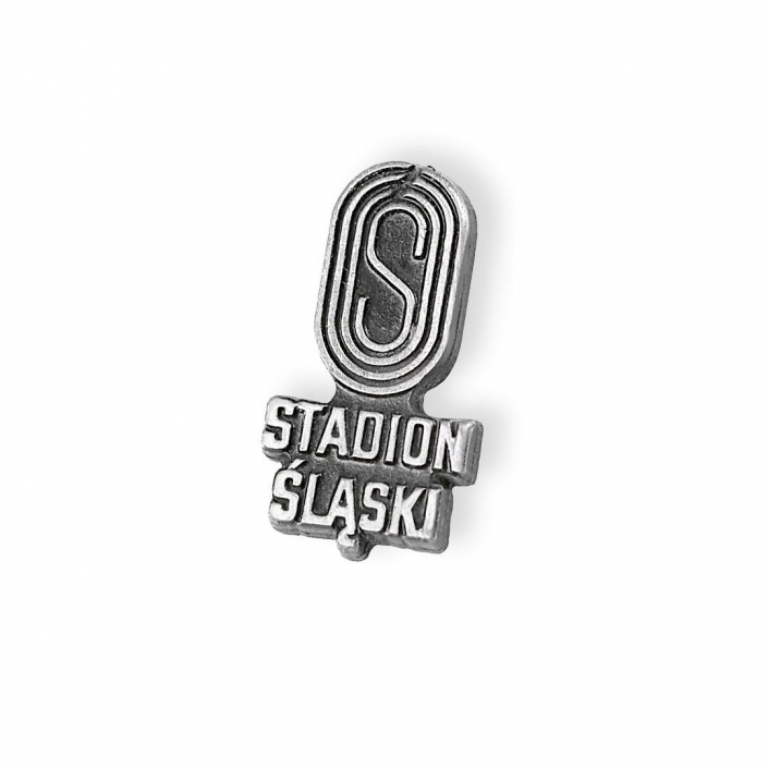 Silver colored custom designed pin badge, production: Metal Casts