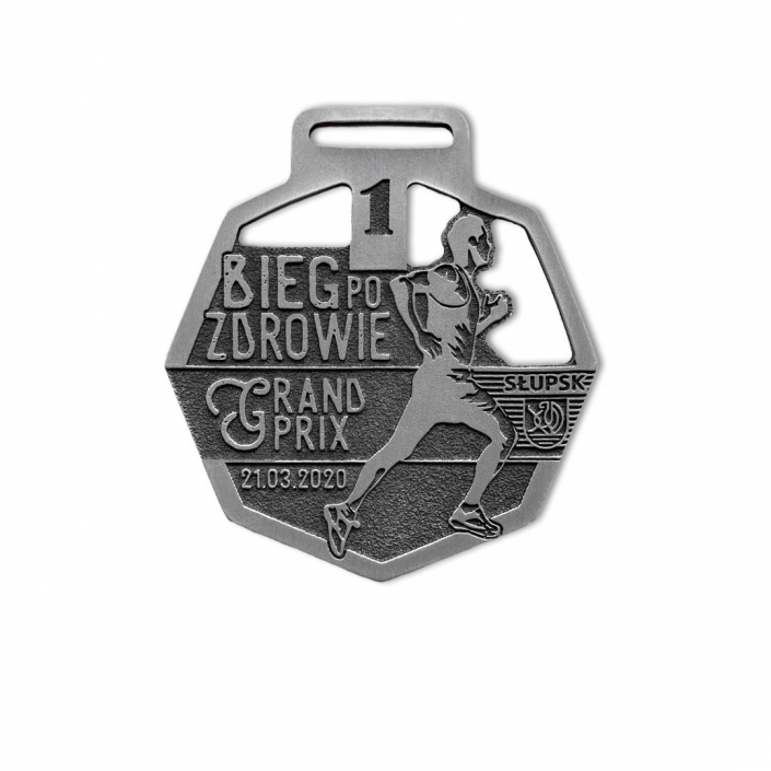 Classic sports medal with a runner theme, produced by Metal Casts