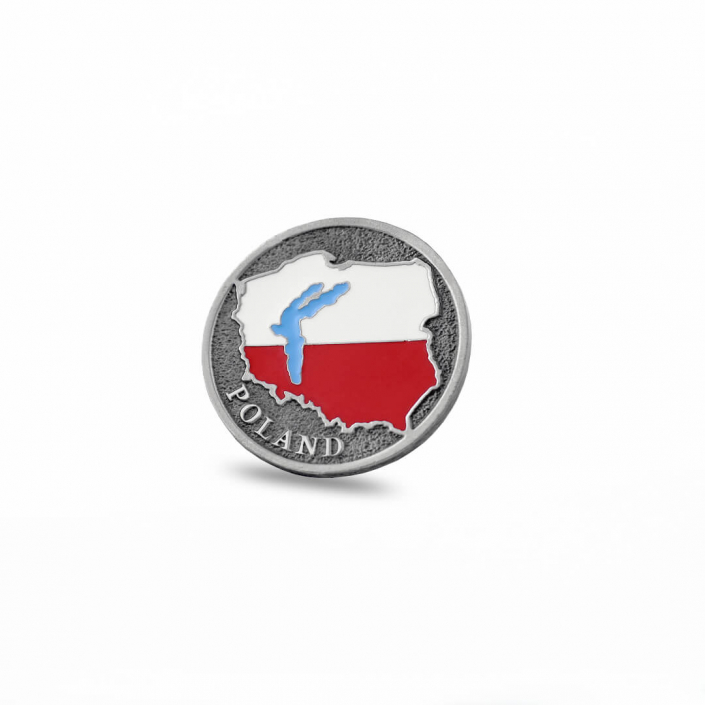 Enamel coin depicting Poland